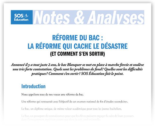 Réforme du bac : la réforme qui cache un désastre